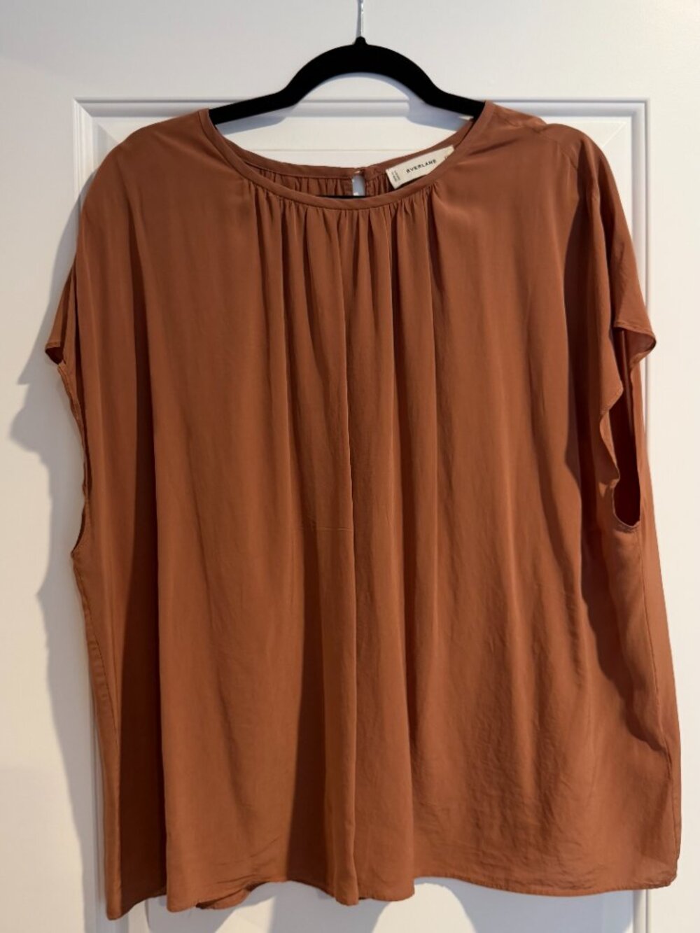 The Gathered Neck Top - Carob Brown XX Large
